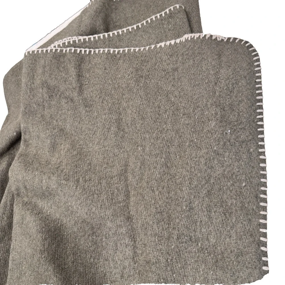 McGuire Gear Bunkhouse Blanket Wool Blend 44x65 Camping Outdoors Green